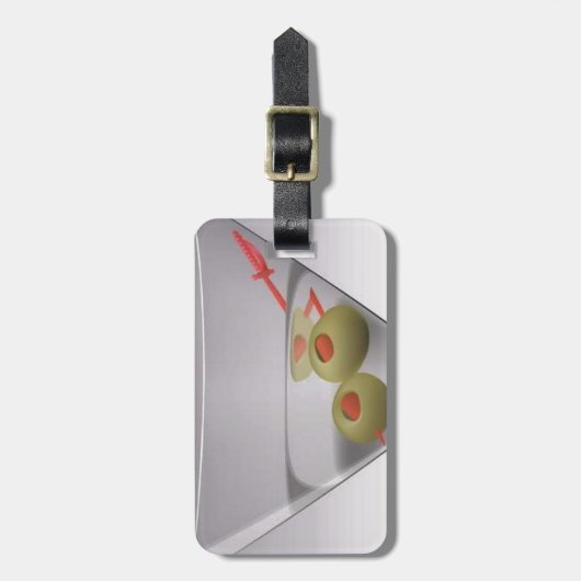 Martini glass bagagelabel (Voorkant verticaal)