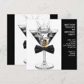 Martini Glass betekent elk verjaardagsfeestje Kaart (Voorkant / Achterkant)