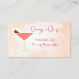 Martini Glass Business Card Visitekaartje