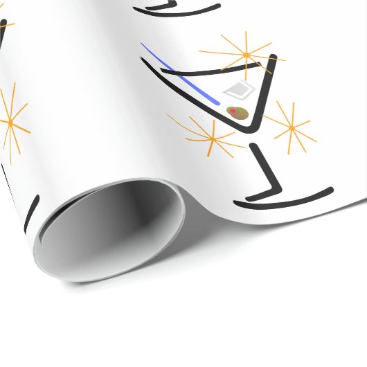 Martini Glass Cadeaupapier (Rol Hoek)