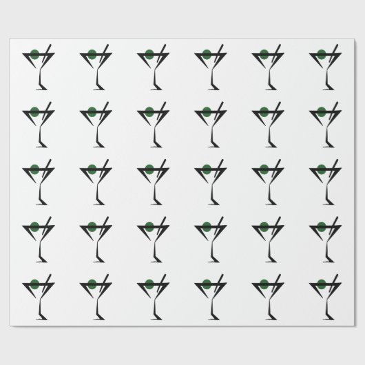 Martini Glass Cadeaupapier (Vlak)