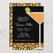 Martini Glass en Leopard Print Invitations Kaart (Voorkant / Achterkant)