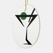 Martini Glass Keramisch Ornament (Links)