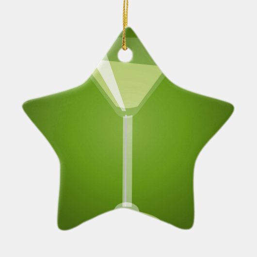 Martini Glass Keramisch Ornament (Voorkant)