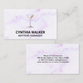 Martini Glass | kleurrijk marmer Visitekaartje (Voorkant / Achterkant)