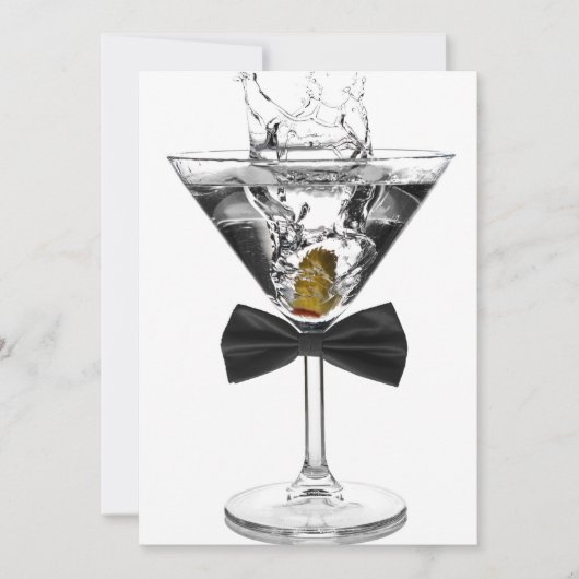 Martini Glass Mans om het even welk Aantal de Part Kaart (Voorkant)