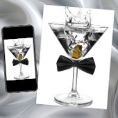 Martini Glass Mans om het even welk Aantal de Part Kaart