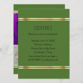 Martini Glass met Olive Cocktail Party Kaart (Voorkant / Achterkant)