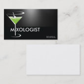 Martini Glass Mixologist Visitekaartje (Voorkant / Achterkant)