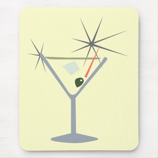 Martini Glass Mousepad Muismat (Voorkant)