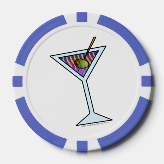 MARTINI GLASS POKERCHIPS (Voorkant)