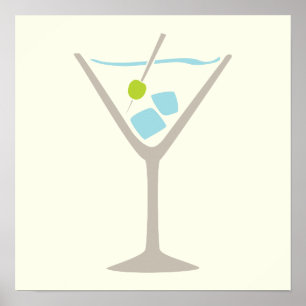 Martini Glass Poster