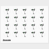 Martini Glass Ronde Sticker (Vel)