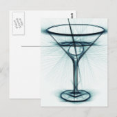 Martini Glass Sketch Briefkaart (Voorkant / Achterkant)