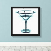 Martini Glass Sketch Canvas Afdruk (Insitu (Houten vloer))