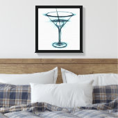 Martini Glass Sketch Canvas Afdruk (Insitu (Slaapkamer))