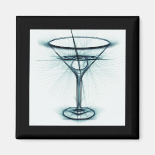Martini Glass Sketch Magneet