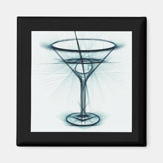 Martini Glass Sketch Magneet (Voorkant)