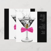 Martini Glass Vrouwen Elk Nummer Verjaardagsfeest Kaart (Voorkant / Achterkant)