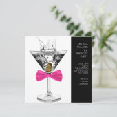 Martini Glass Vrouwen Elk Nummer Verjaardagsfeest Kaart (Staand voorkant)