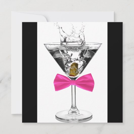 Martini Glass Vrouwen Elk Nummer Verjaardagsfeest Kaart (Achterkant)