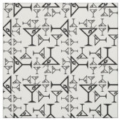  Martini Glasses Black & White Martini Stof (Swatch)