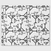 Martini Glasses CUSTOM ACHTERGROUND COLOR Cadeaupapier (Vlak)