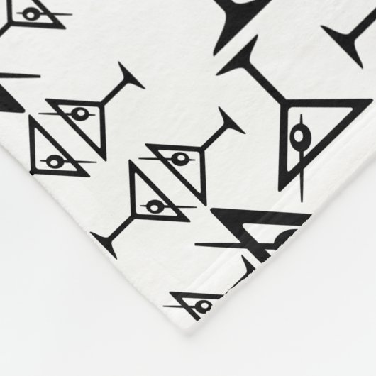 Martini Glasses CUSTOM ACHTERGROUND COLOR Fleece Deken (Hoek)