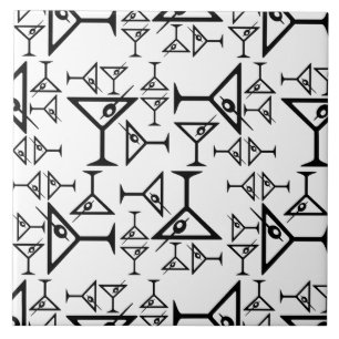 Martini Glasses CUSTOM ACHTERGROUND COLOR Tegeltje