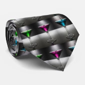 Martini Glasses Stropdas (Opgerold)