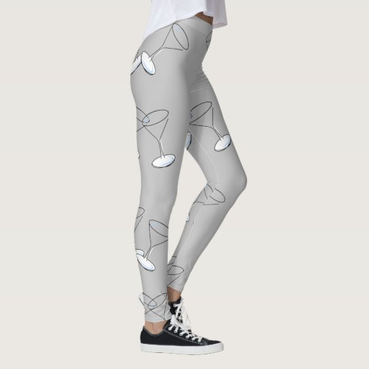Martini glazen grijs Leggings (Rechts)