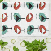 Martini glazen keukenhanddoek (Gevouwen)