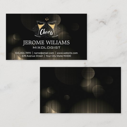 Martini Glazen Klinken Visitekaartje (Voorkant / Achterkant)