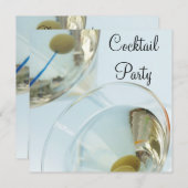 Martini Glazen Martini Cocktail Party Kaart (Voorkant / Achterkant)