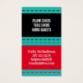 Martini glazen naald en draad naaigeschenk label visitekaartje (Achterkant)