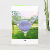 Martini golfbal Happy Birthday Kaart (Achterkant)
