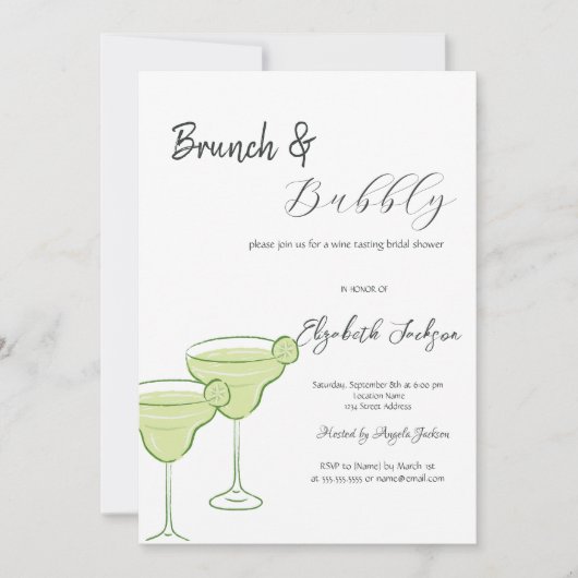 Martini Green Lemon Brunch & Bubbly Kaart (Voorkant)