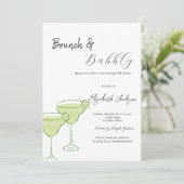 Martini Green Lemon Brunch & Bubbly Kaart (Staand voorkant)