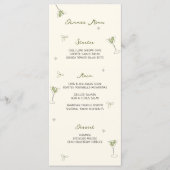 Martini Hand getekend dubbelzijdig diner en bar Menu (Voorkant)