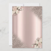 Martini Heart Glitter Bokeh Brunch & Bubbly Kaart (Achterkant)