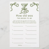 Martini - Hoe oud was de bruid om te spelen (Voorkant)