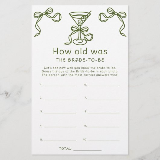 Martini - Hoe oud was de bruid om te spelen (Voorkant)