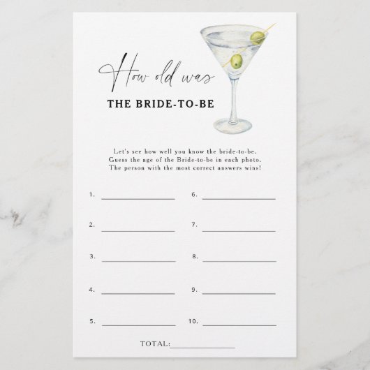 Martini - Hoe oud was de bruid om te spelen (Voorkant)