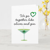 Martini Humor Jubileum Valentijnsdag Kaart (Gele Bloem)