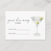 Martini & Huwelijk Hoeveel kurken bruidsspel Informatiekaartje (Voorkant)