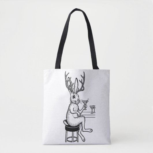 Martini Jackalope tote Bag (Voorkant)