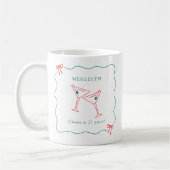 Martini juicht 21 jaar koffiemok (Links)