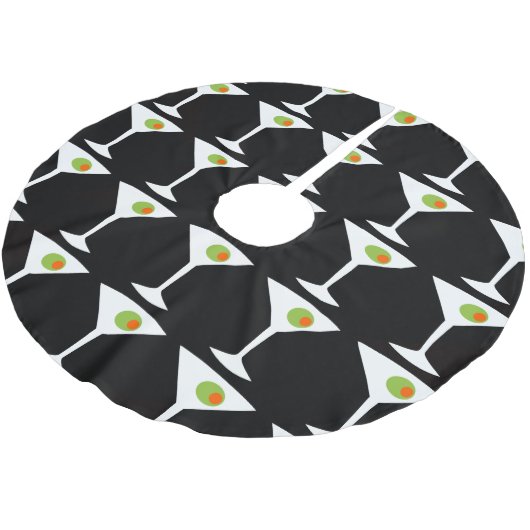 Martini kerstboomrok (zwart) kerstboom rok (Gekanteld)