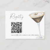 Martini Koffie QR-code bruidssalonregister  Informatiekaartje (Voorkant)