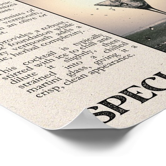 Martini krant Art Print (Hoek)